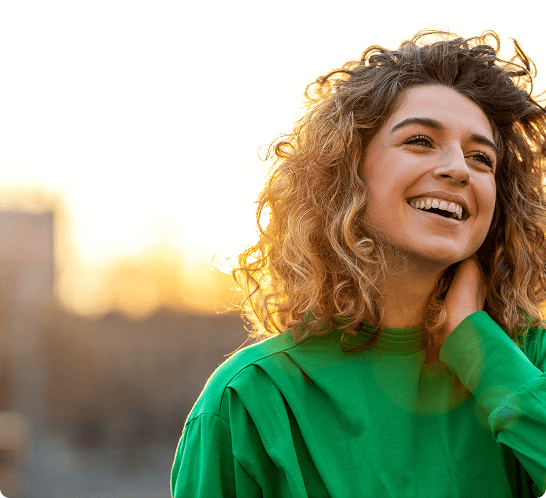 Smiling egg donor candidate